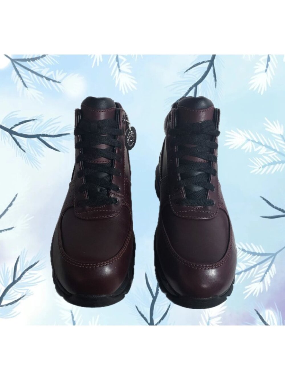 Nike Air Max Goadome Deep Burgundy Winter Leather Boots Size 8 NIB - Picture 3 of 10